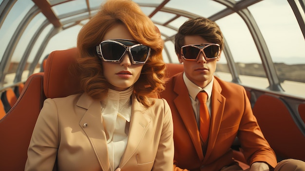 1970s Retro Futurist Couple