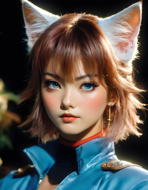 1990s anime scifi kooky cat female