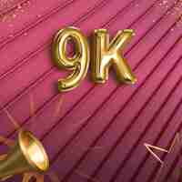 Photo 1k followers black and golden celebration posts background 9