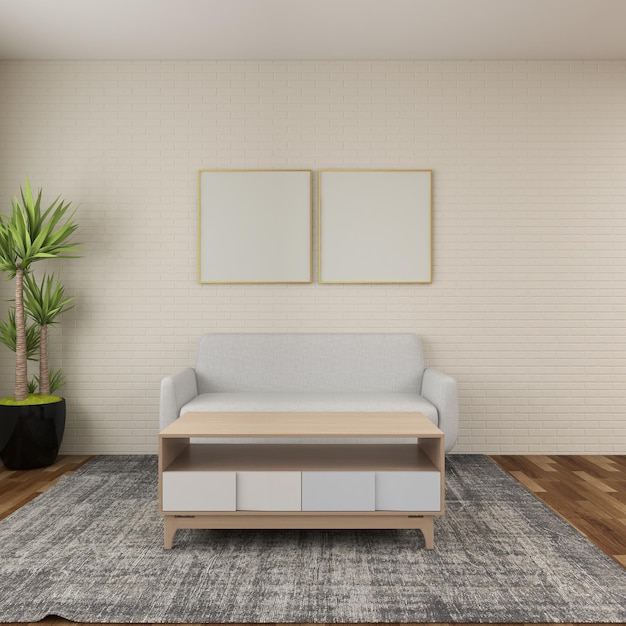 1x1 foto indoor mockup lege ruimte