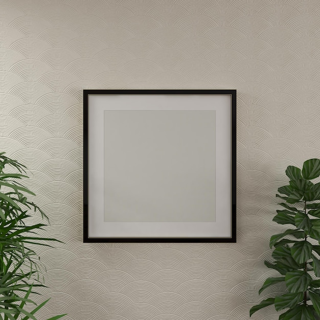 1x1 photo indoor mockup empty space