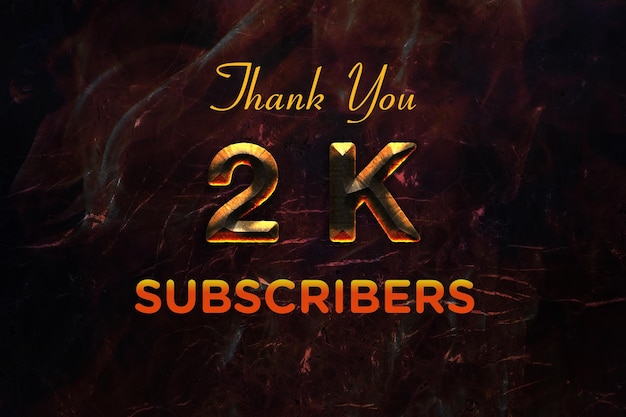 2 K subscribers celebration greeting banner with iron design