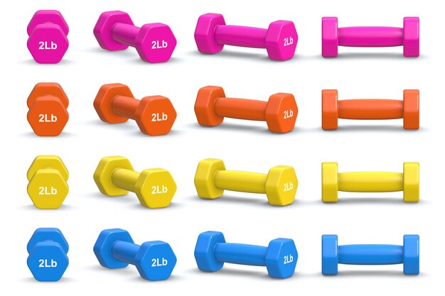 2 Lb dumbbell set