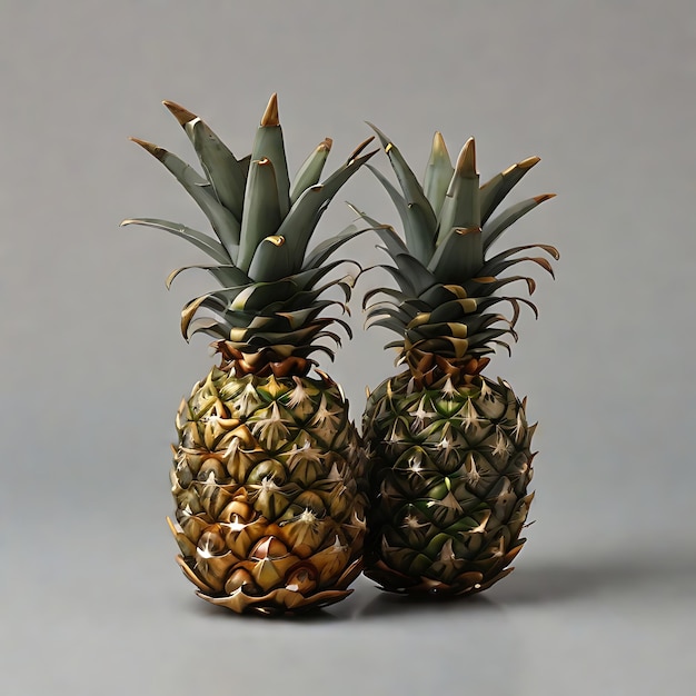 2 small pineapples AI