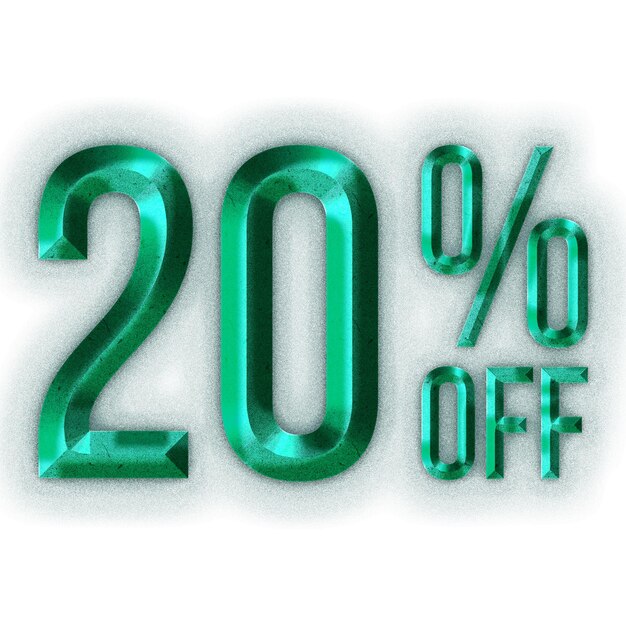 20 Percent Discount Offers Tag with Rustic Steel Style Design