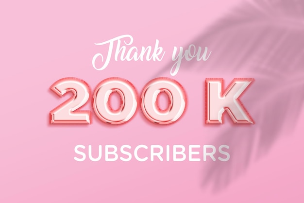 200.000 abonnees feestgroetbanner met roségouden ontwerp