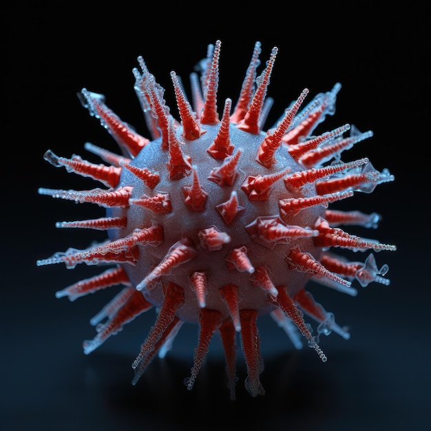 2019nCov coronavirus nieuw coronavirus concept Microscoop virus close-up Generatieve Ai