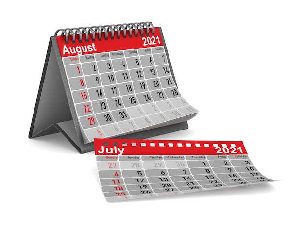 2021 jaar. Kalender voor augustus.