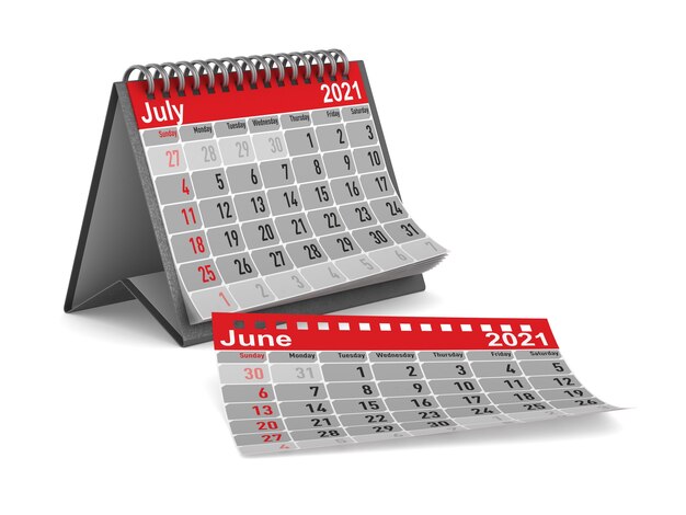 2021 jaar. Kalender voor juli.