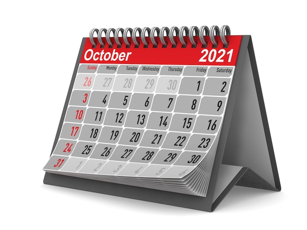 2021 jaar. Kalender voor oktober.