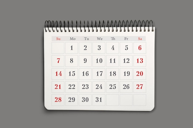 2022 calendar page on background. Calendar background for reminder, business planning,