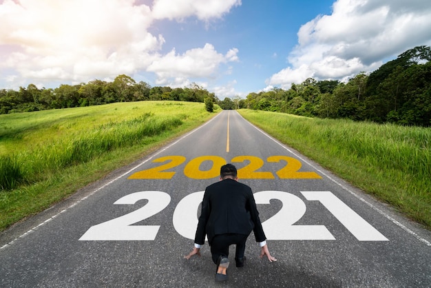 The 2022 New Year journey and future vision concept