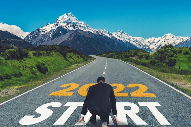 The 2022 New Year journey and future vision concept