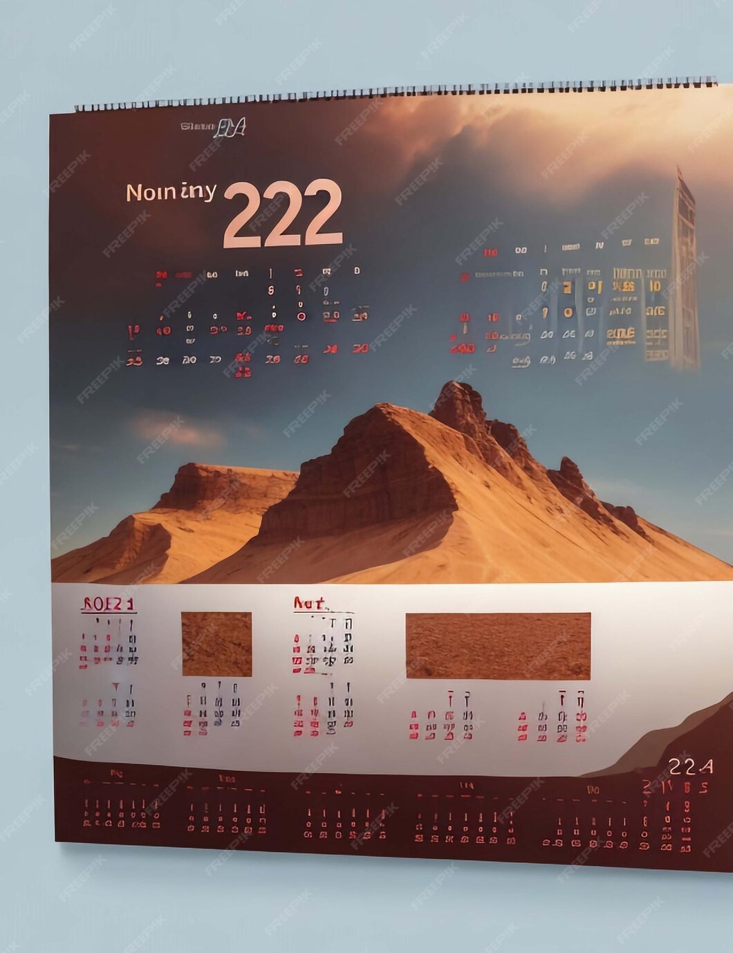 Premium AI Image 2023 2024 2025 years calendars Week starts Monday