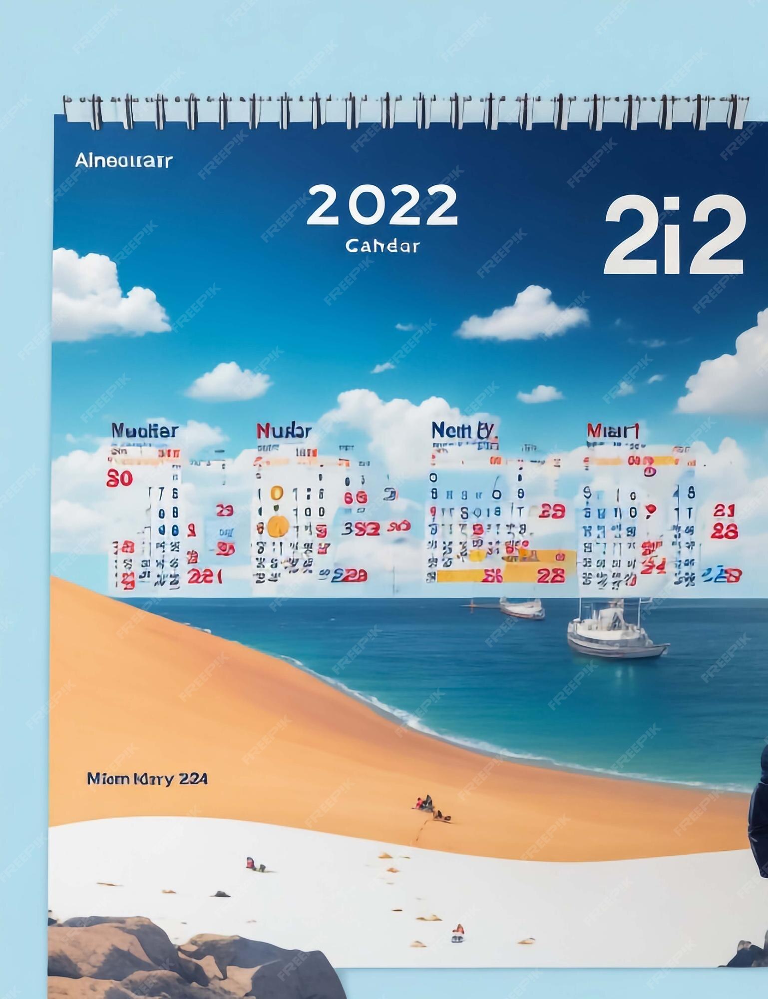 Premium AI Image 2023 2024 2025 years calendars Week starts Monday