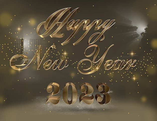 2023 Happy New Year Background Design