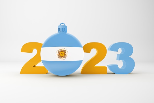 2023 Jaar Met Argentinië Ornament