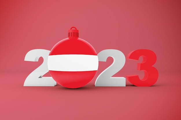 2023 Jaar Met Oostenrijk Ornament