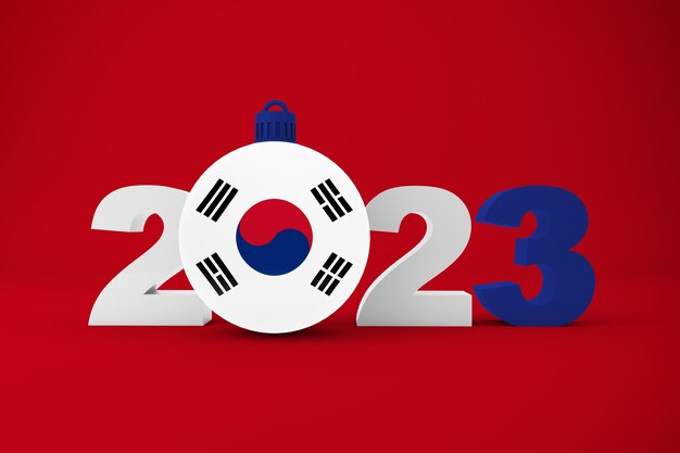 2023 Jaar Met Ornament Van Zuid-Korea