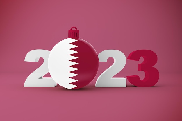 2023 Jaar Met Qatar Ornament