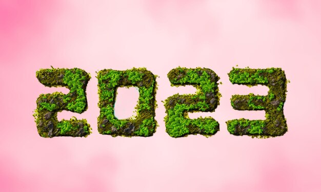 2023 logo 3d illustration design for happy new year 2023