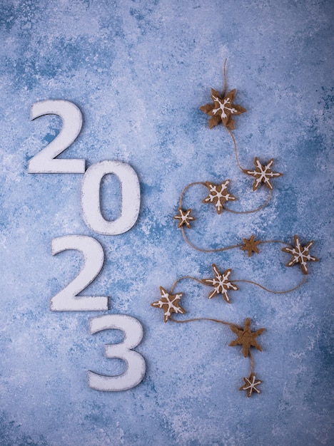 2023 New Year and Christmas composition