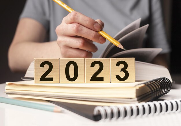 2023 new year for education and science concept