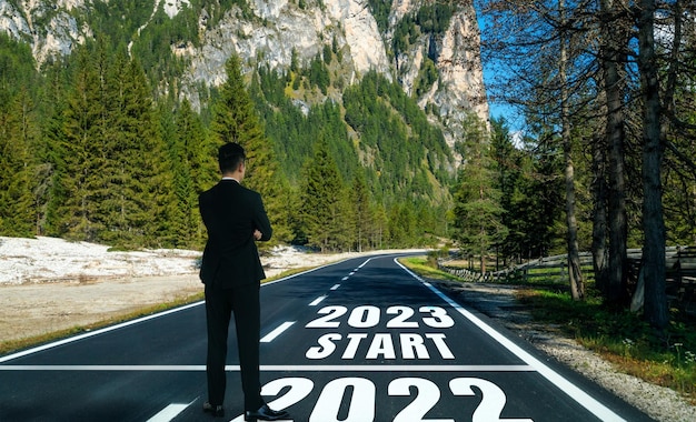 The 2023 new year journey and future vision concept