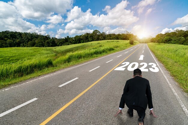 The 2023 New Year journey and future vision concept