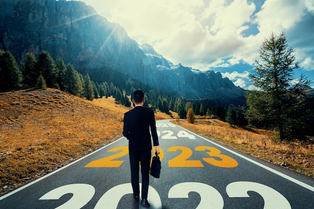 The 2023 New Year journey and future vision concept