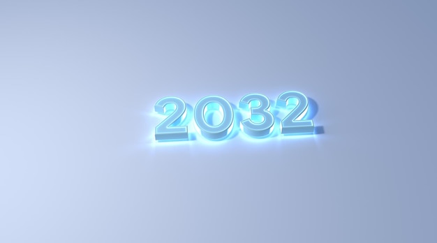 2023 new year on white background 3d illustration rendering . happy new year concept