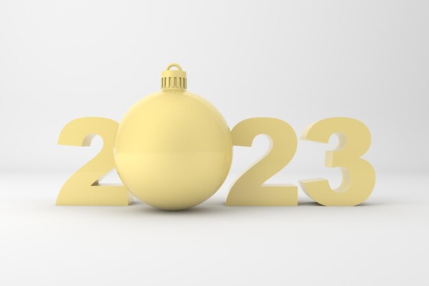 2023 in white background