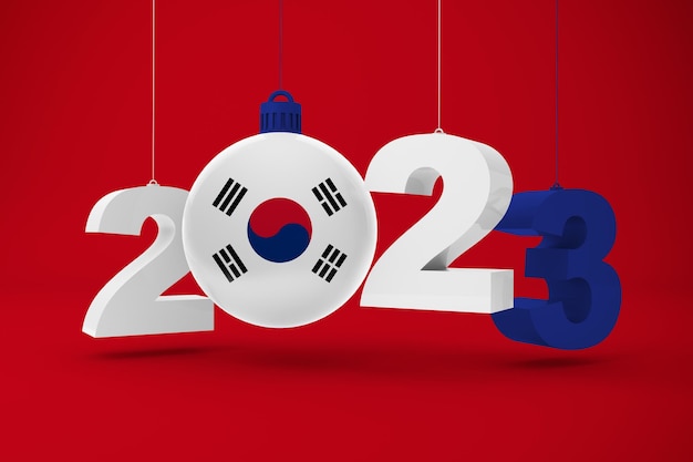 2023 year and south korea ornament