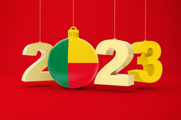 2023 Year With Benin Flag