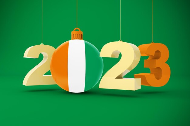 2023 Year With Cote D Ivoire Flag