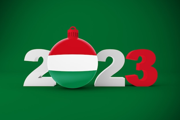 Photo 2023 year with hungary ornament