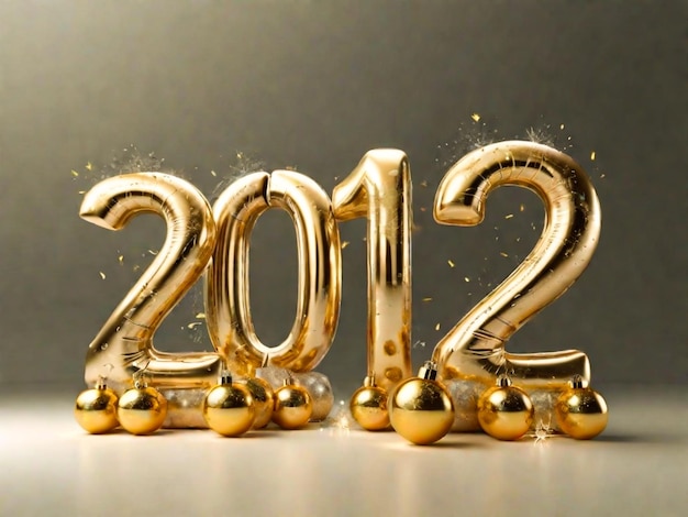 2024 3d rendering happy new year