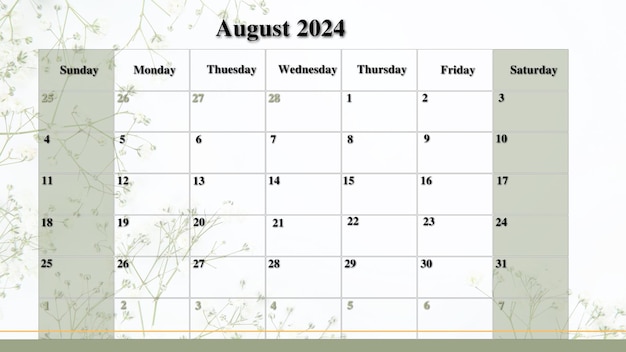 Photo 2024 calendar flowers with notes 9a