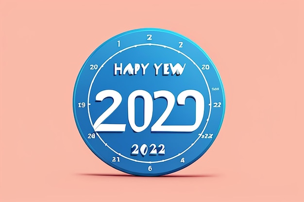 2024 happy new year circle concept design