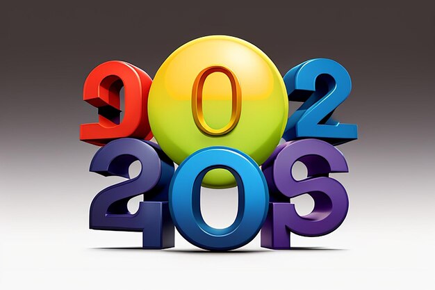 2024 happy new year circle concept design