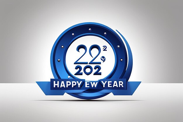 Photo 2024 happy new year circle concept design