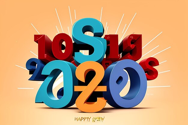 2024 happy new year circle concept design