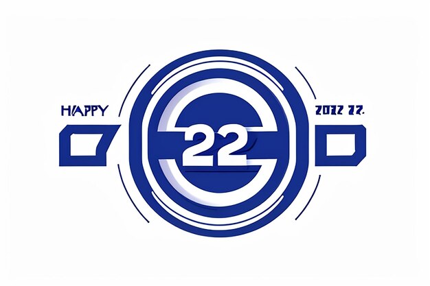 2024 happy new year circle concept design