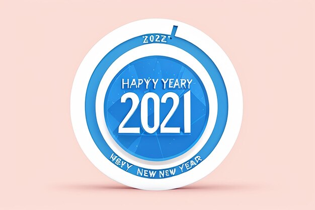 Photo 2024 happy new year circle concept design