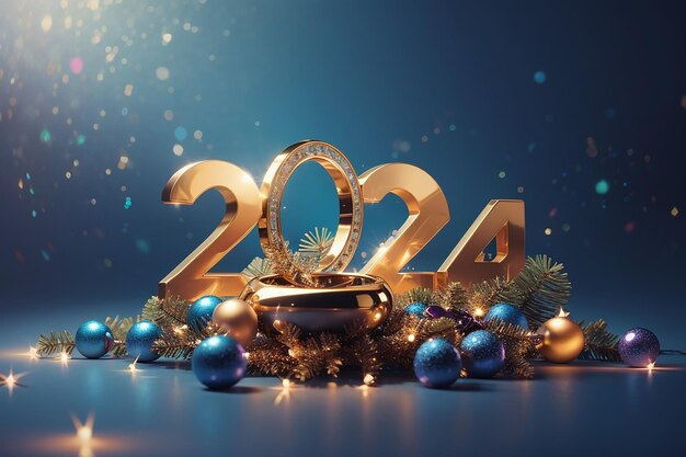 2024 happy new year holiday card background