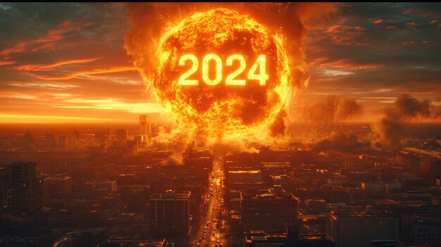 2024 is the year of the big war fire will break out world nuclear war conflict land seizure bombing and destruction of cities