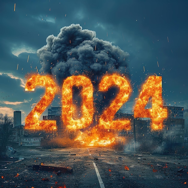 2024 is the year of the big war fire will break out world nuclear war conflict land seizure bombing and destruction of cities