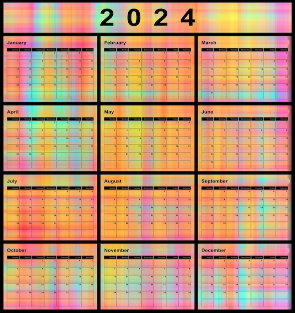Bewerkbare Kalender 2024 Afbeeldingen Gratis downloaden op Freepik