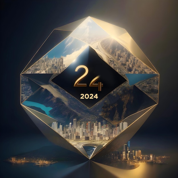 Premium AI Image 2024 logo design Ai generated