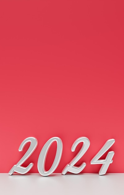 2024 new year concept Empty space for text on a clean background
